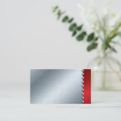 Silber-und Diamant-metallische Visitenkarte (Stehend Vorderseite)