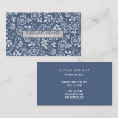 Silber und Französisch-Blauer Elch Visitenkarte (Vorne/Hinten)