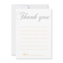 Silber und Gelb | Modernes Girl Party Vielen Dank