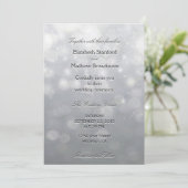 Silber und Glitzer Einladung (Stehend Vorderseite)