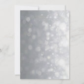 Silber und Glitzer Einladung (Rückseite)