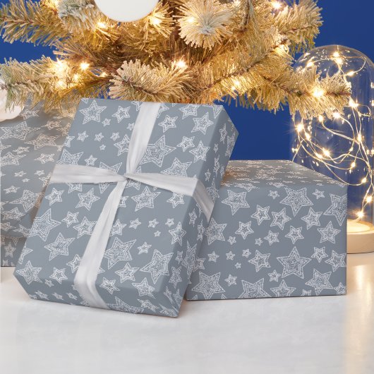 Silber und Glitzer Geschenkpapier (Feiertage)