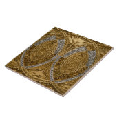 Silber- und Gold-Art-Deco-Muster Fliese (Seite)
