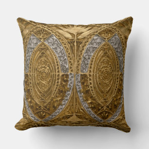 Silber- und Gold-Art-Deco-Muster Kissen