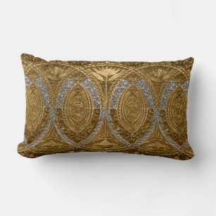Silber- und Gold-Art-Deco-Muster Lendenkissen