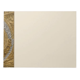 Silber- und Gold Art Deco Muster Notizblock