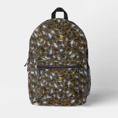 Silber und Gold Bedruckter Rucksack (Vorderseite)