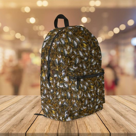 Silber und Gold Bedruckter Rucksack