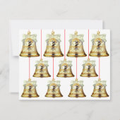 Silber und Gold Bells Weihnachtskarte Mitteilungskarte (Vorderseite)