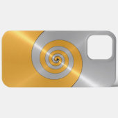 Silber- und Gold-Edelmetallaussehen Case-Mate iPhone Hülle (Rückseite (Horizontal))