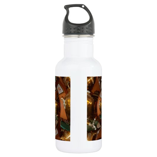 Silber und Gold Edelstahlflasche (Rückseite)