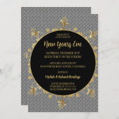 Silber und Gold - Einladung für neue Jahre (Vorne/Hinten)