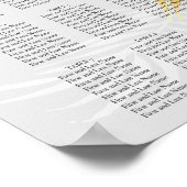 Silber und Gold elegante Hochzeitsstift Poster (Ecke)