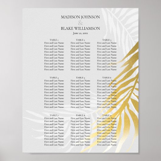 Silber und Gold elegante Hochzeitsstift Poster (Vorne)