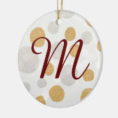 Silber und Gold Erstbaum Keramik Ornament (Links)