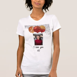 Silber- und Gold-Glitter-Rote-Balloons-Ehren-Gast T-Shirt