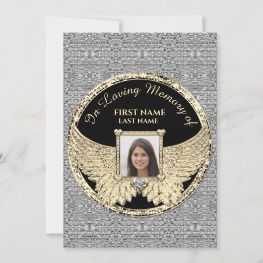 Silber und Gold im Foto lieben   Dankeskarte (Vorderseite)