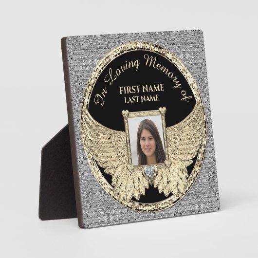 Silber und Gold im Foto lieben Fotoplatte (Vorderseite)