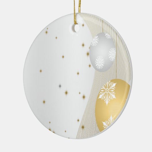 Silber und Gold Keramik Ornament (Links)