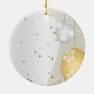 Silber und Gold Keramik Ornament