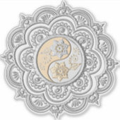 Silber- und Gold-Mandala Aufkleber (Vorderseite)