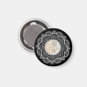 Silber- und Gold-Mandala Magnet (Vorderseite/Rückseite)