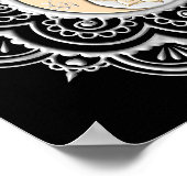 Silber- und Gold-Mandala Poster (Ecke)