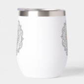 Silber- und Gold-Mandala-Wasserflasche (Rechts)