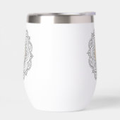 Silber- und Gold-Mandala-Wasserflasche (Links)