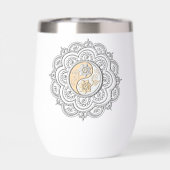 Silber- und Gold-Mandala-Wasserflasche (Rückseite)
