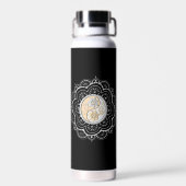 Silber- und Gold-Mandala-Wasserflasche Trinkflasche (Rückseite)