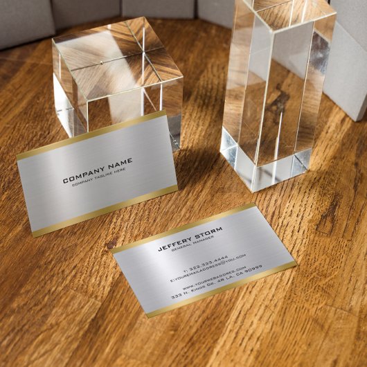 Silber und Gold-Metallic Visitenkarte
