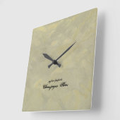 Silber und Gold-Metallplatten Quadratische Wanduhr (Winkel)