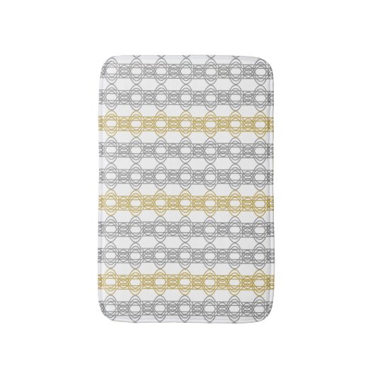 Silber und Gold Muster Bath Mat Badematte (Vorderseite Vertikal)
