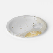 Silber und Gold Pappteller (Schrägansicht)