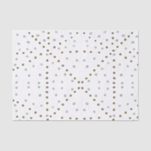 Silber- und Gold-Polka-Punkte Seidenpapier