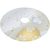 Silber und Gold Polyester Weihnachtsbaumdecke (Schrägansicht)