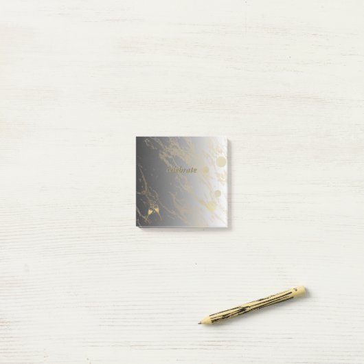 Silber- und Gold-Post-It-Notes Post-it Klebezettel (Auf Schreibtisch)