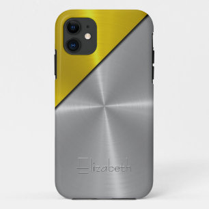 Silber und Gold Shiny Steel Metal Case-Mate iPhone Hülle