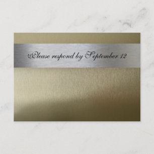 Silber und Gold-uAwg mit Umschlag RSVP Karte