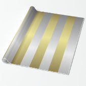 Silber und Gold Weihnachten Geschenkpapier (Ungerollt)