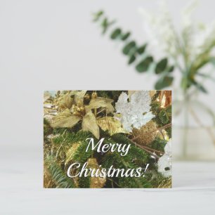 Silber- und Gold-Weihnachtsbaum II Feiertag Postkarte