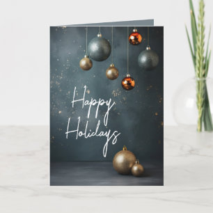 Silber- und Gold-Weihnachtsdekorationen Feiertagskarte