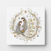 Silber- und Gold-Weihnachtskrippe Fotoplatte (Vorderseite)