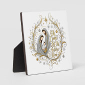 Silber- und Gold-Weihnachtskrippe Fotoplatte (Vorderseite)