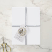 Silber- und Gold-Weihnachtskrippe Geschenkanhänger (Mit Garn)