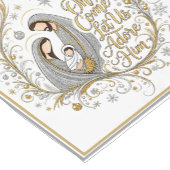 Silber- und Gold-Weihnachtskrippe Kurzer Tischläufer (Ecke)