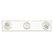 Silber- und Gold-Weihnachtskrippe Kurzer Tischläufer (Horizontal)