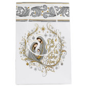 Silber- und Gold-Weihnachtskrippe Mittlere Geschenktüte (Vorderseite)