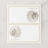 Silber- und Gold-Weihnachtskrippe Platzkarte (Außenseite Aufgefaltet)